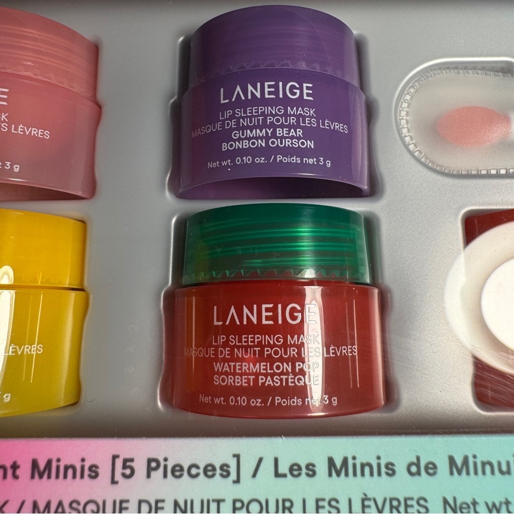 Laneige Midnight Minis Lip Sleeping Mask 5 Piece Set  3g each BONUS .10oz - Picture 4 of 6